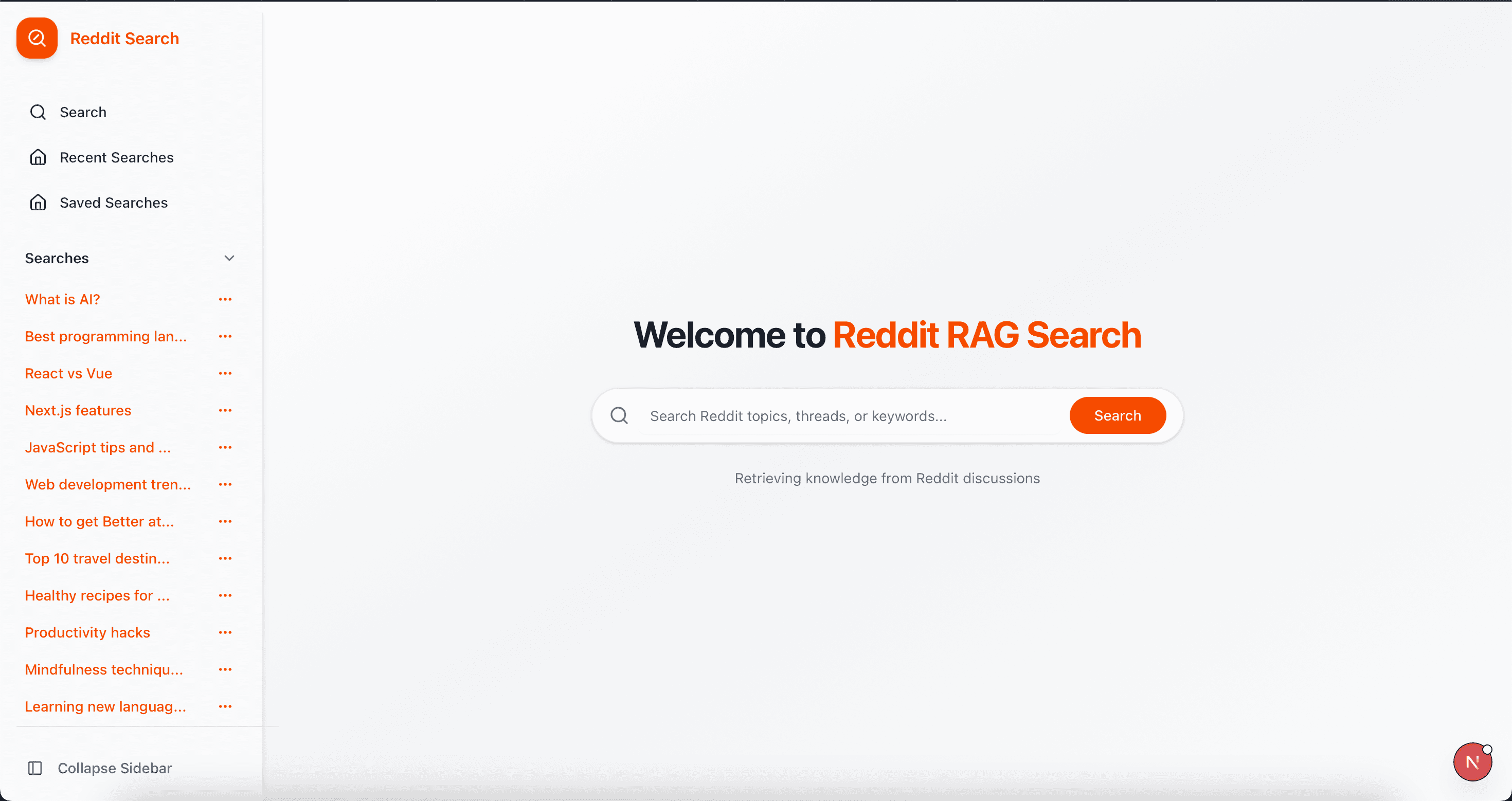 Reddit RAG Search